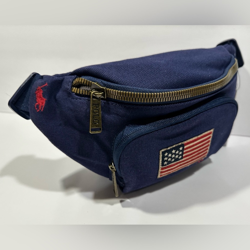 Polo by Ralph Lauren Blue Belt Bag with Flag Details - Picture 5 of 16